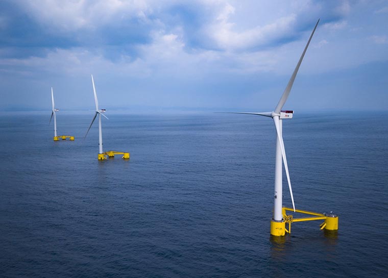 Offshore floating wind turbines